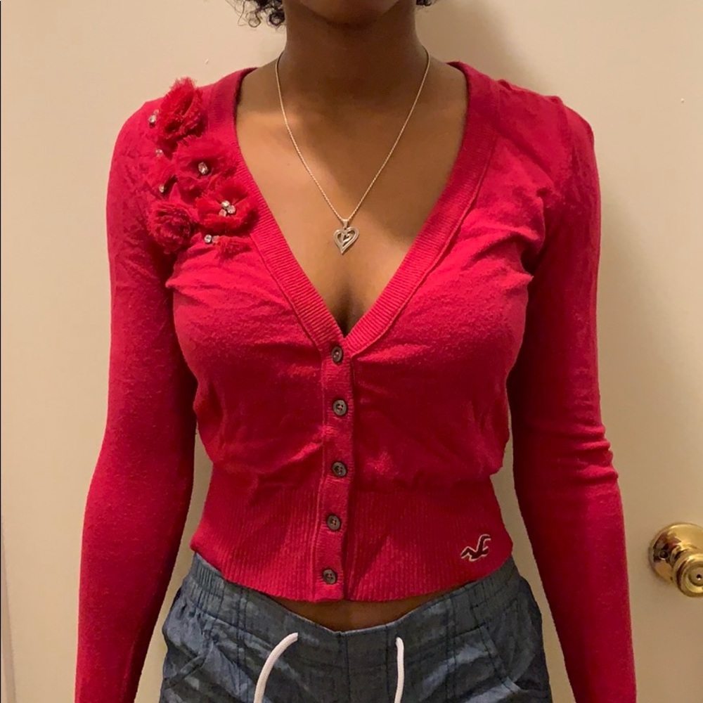 Cardigan with flowers